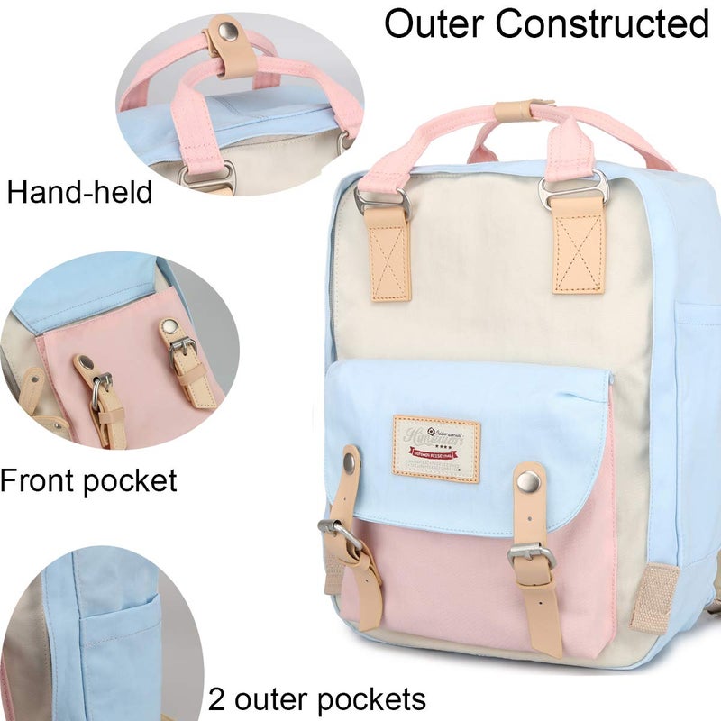 Himawari Girls Vintage Waterproof School Backpack, 14.9" Laptop Backpack for Women (HM-38#) - Image 3